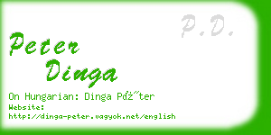 peter dinga business card